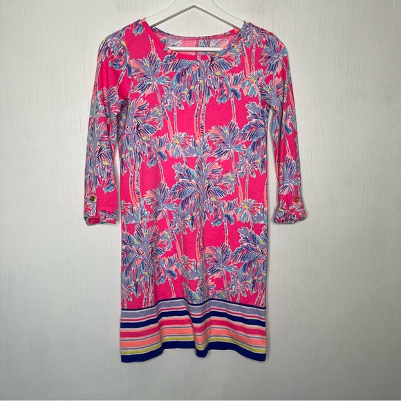 Lilly Pulitzer Linden Dress in Pink Nice Stem Size XXS - Picture 2 of 9